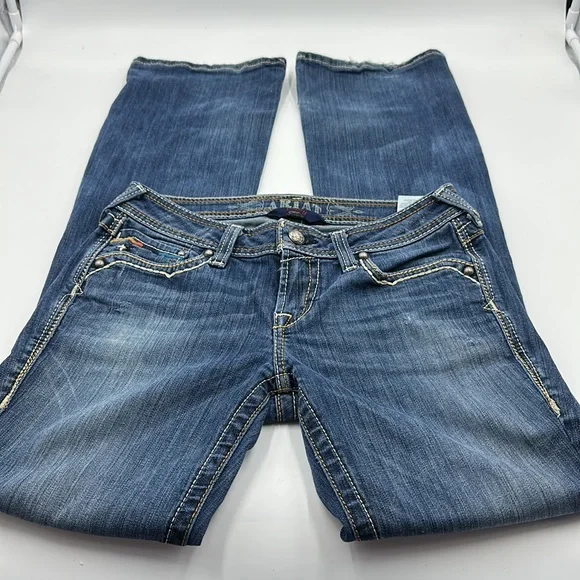 Ariat Ruby Jeans distressed hem boho pockets - Picture 12 of 14